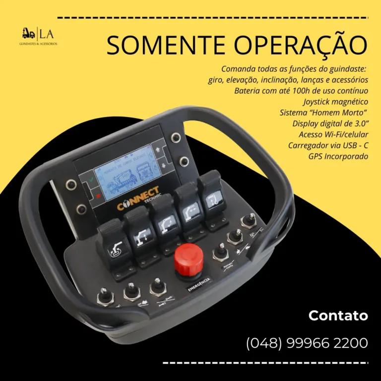 KIT CONTROLE REMOTO GUINDASTE G4 5 FUNÇÕES + COMANDO 24V 5 FN / 1 SEL